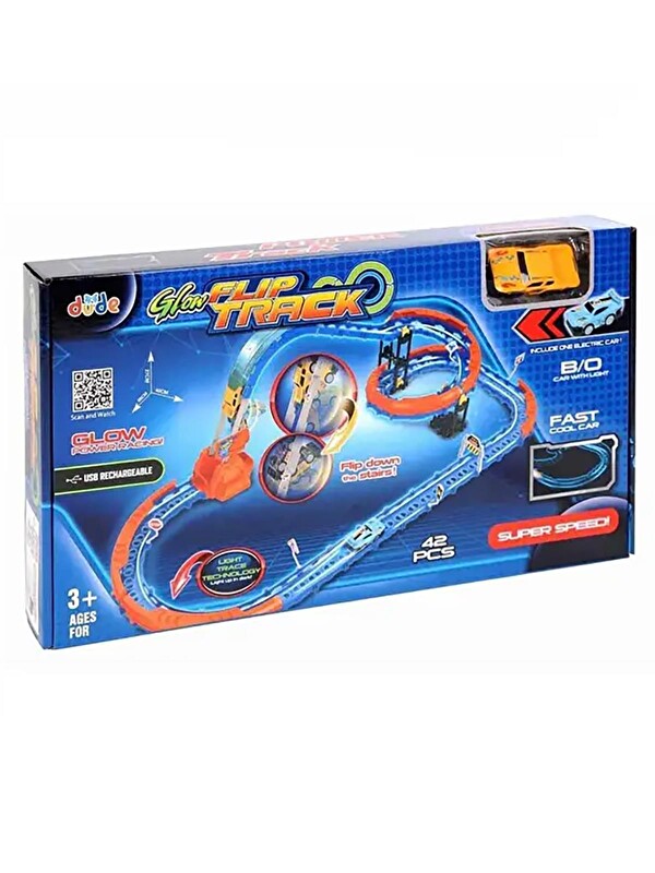 Seher Hediyelik Eşya Seher Oyuncak Şarjlı Fosforlu Racing Set 42 Parçalı - Standart