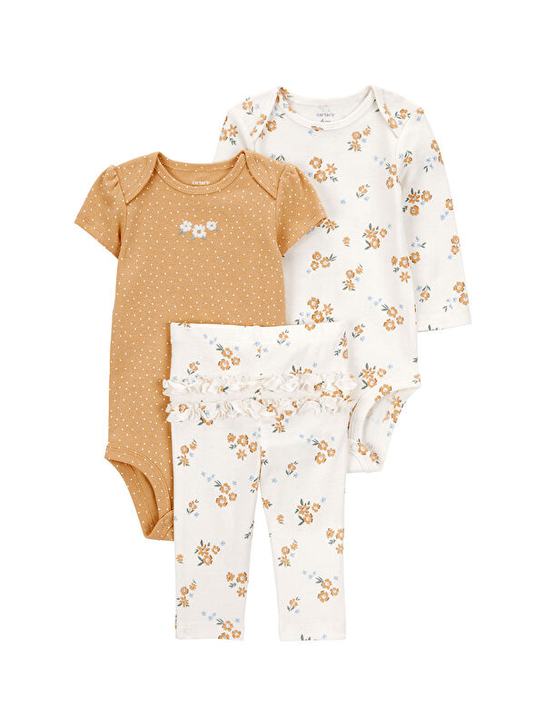 Carter's Kız Bebek Ekru 3Lü Set