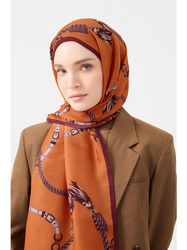 QEF Pamuk Twill Şal Linkage Orange