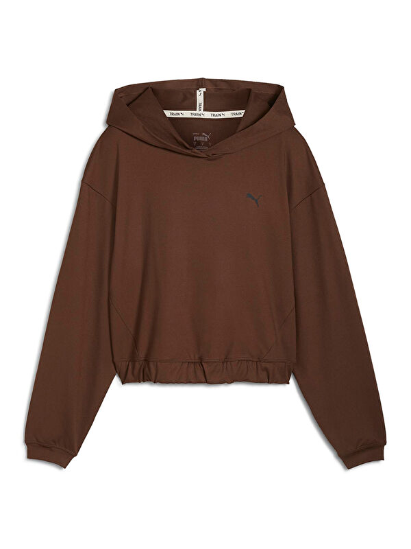 Puma Studio Foundations Kadın Kahverengi Kapüşonlu Sweatshirt