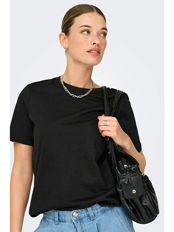 Only Onlfreja Pamuklu Regular Fit Yuvarlak Yaka Kadın T Shirt 15367970
