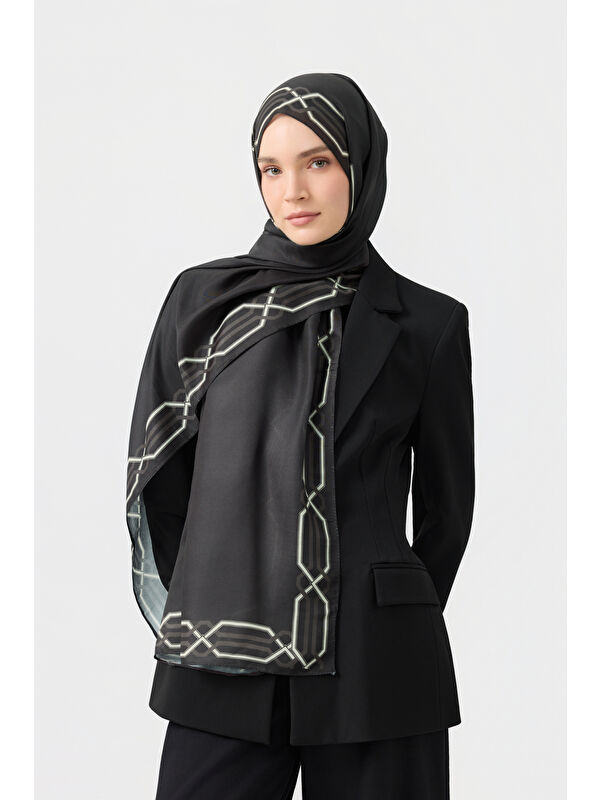 QEF Pamuk Twill Şal İnterlock Antrasit Gri