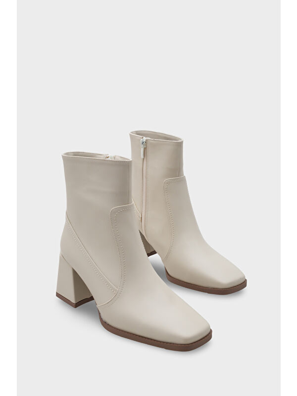 Anjela Küt Burunlu Yandan Fermuarlı Kadın Bot - Görsel 3