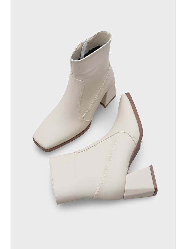 Anjela Küt Burunlu Yandan Fermuarlı Kadın Bot - Görsel 6