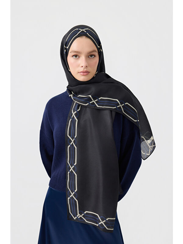 QEF Pamuk Twill Şal İnterlock Lacivert