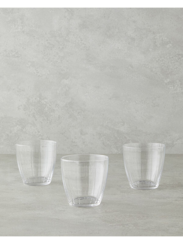 English Home Flair Cam 3'lü Bardak 365 ml Şeffaf