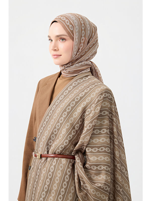 QEF Pamuk Twill Şal Chain Camel