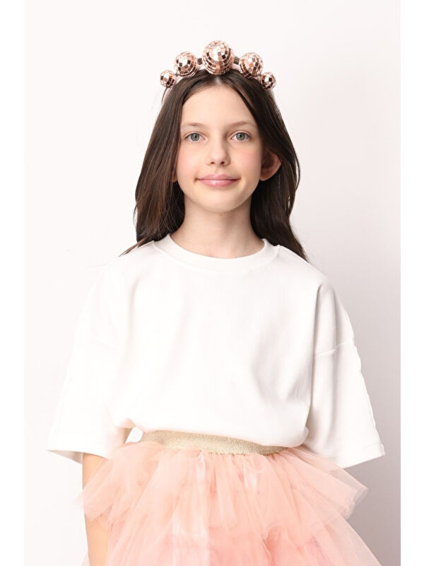 Le Mabelle Ekru Oversize Çocuk Tişört