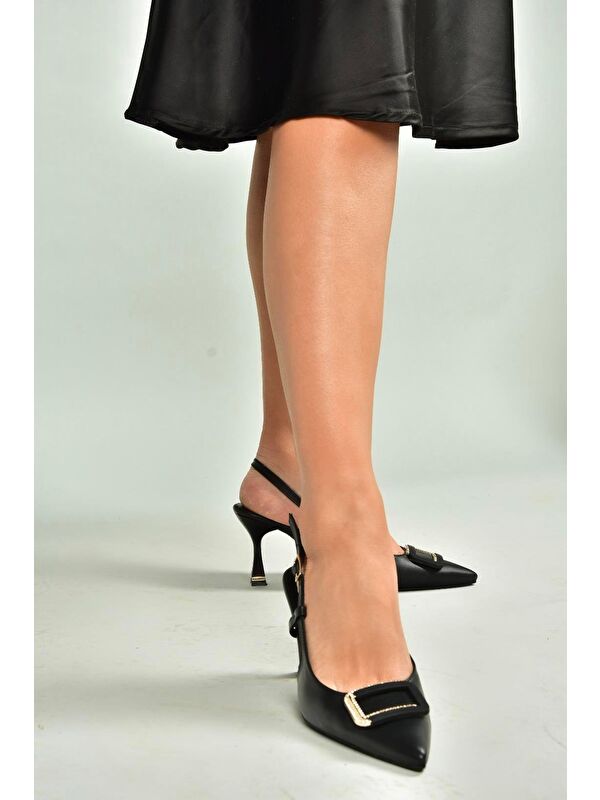 Siyah Kadın Topuklu Ayakkabı U6760668 - Görsel 6