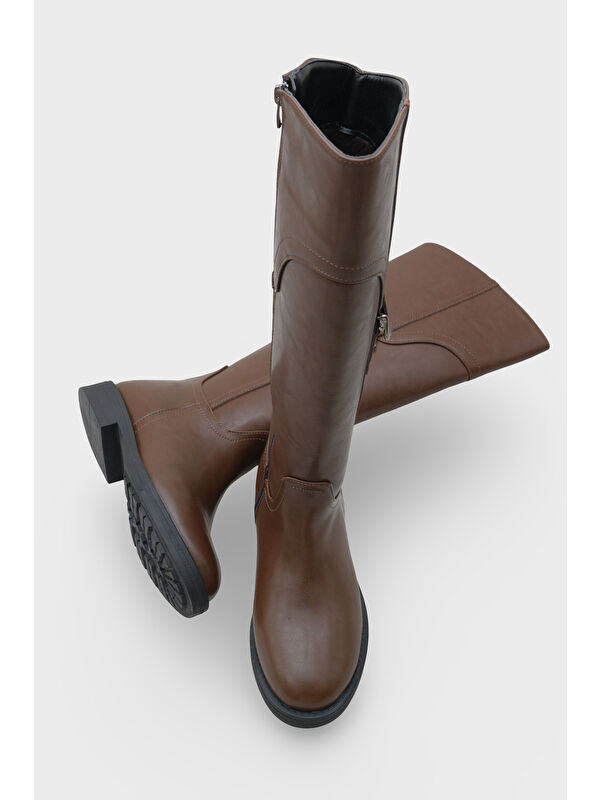 Tokalı Binici Fermuarlı Kadın Çizme - Görsel 6