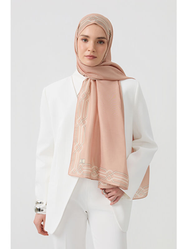QEF Pamuk Twill Şal İnterlock Pudra