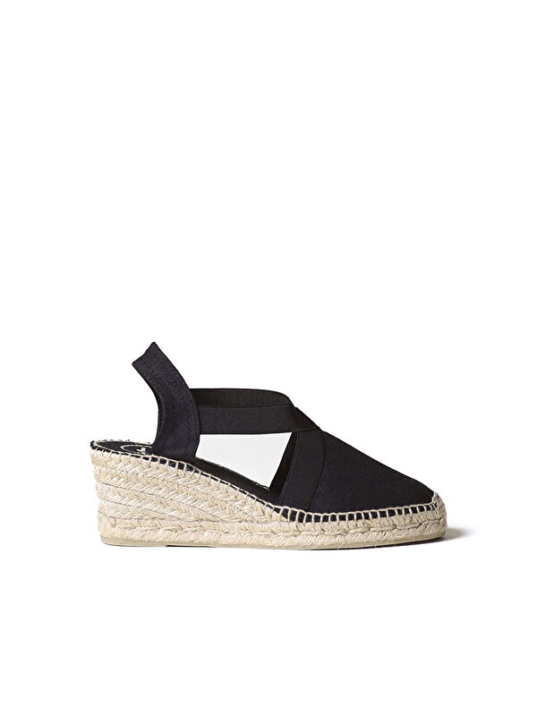 Toni Pons Kadın Sandalet Ter Elastic Linen Black (Negre)