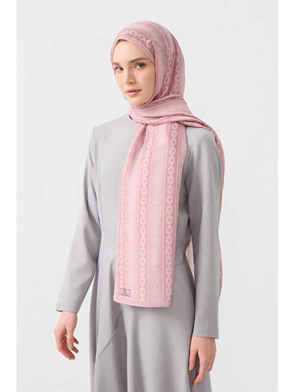 QEF Pamuk Twill Şal Chain Pembe
