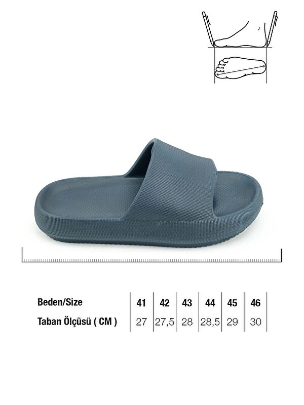 Yazlık Erkek Eva Banyo Bahçe Islak Zemine Uygun Terlik - Görsel 3
