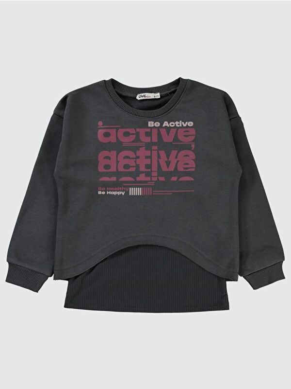 Civil Girls Active Baskılı 10-13 Yaş Sweatshirt