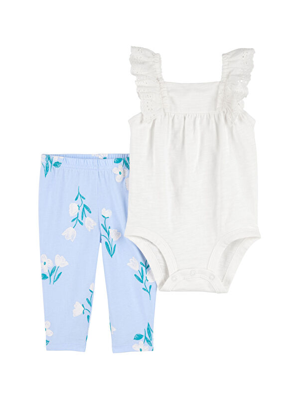 Carter's Kız Bebek Body Pantolon Set 2'li Paket