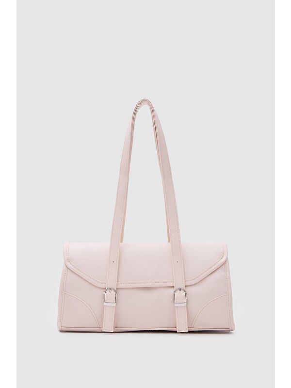 Shulebags Lue Vintage Baget Çanta Pudra Pembe