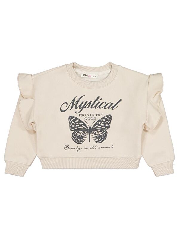 Civil Girls Kelebek Baskılı 2-5 Yaş Sweatshirt