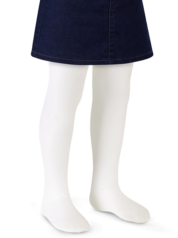 Civil Girls Fit30 2-12 Yaş Külotlu Çorap - Ekru