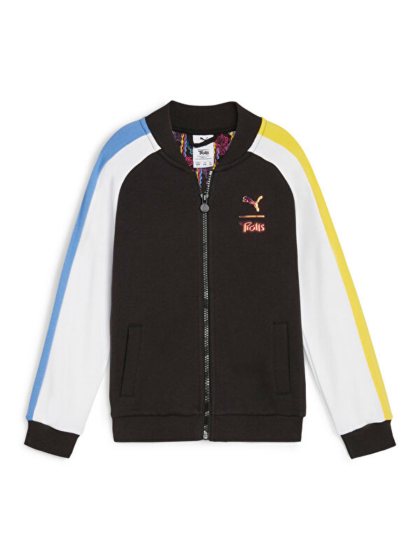 Puma X Trolls T7 Erkek Çocuk Siyah Yuvarlak Yaka Ceket