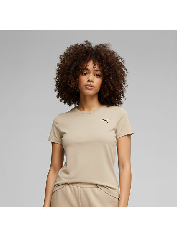 Puma Better Essentials Kadın Bej Yuvarlak Yaka Tişört