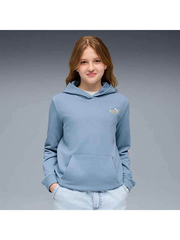 Puma Tweenerverse Çocuk Mavi Kapüşonlu Sweatshirt