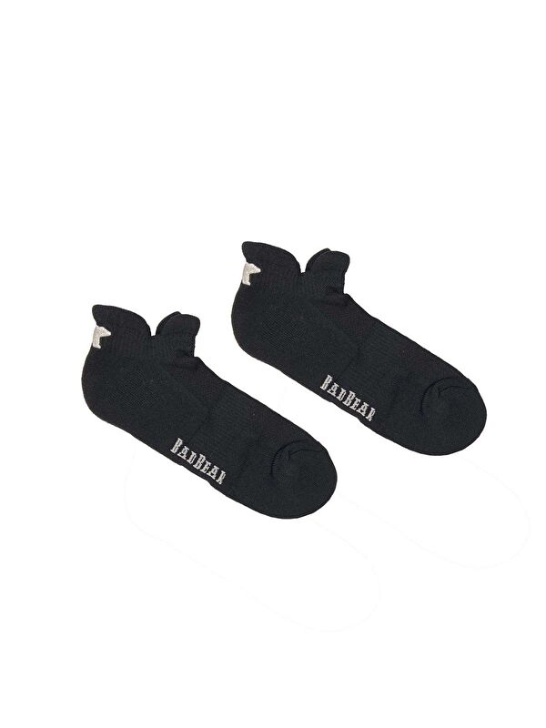 Bad Bear Bear Ankle Siyah Logo Baskılı Unisex Patik Çorap