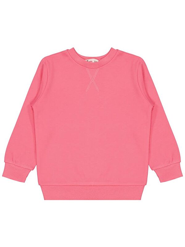 Civil Girls Düz 2-5 Yaş Sweatshirt - Pembe 3-4 Yaş