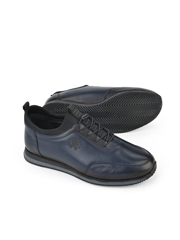 Erkek Hakiki Deri Ayakkabı 151745Z0807 Lacivert - Görsel 5