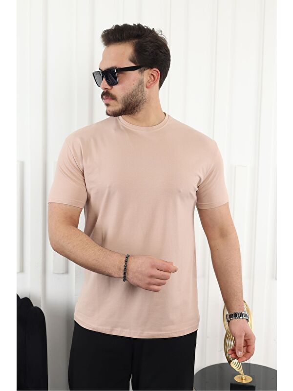 Comstar Erkek Slim Fit Baskısız T-Shirt