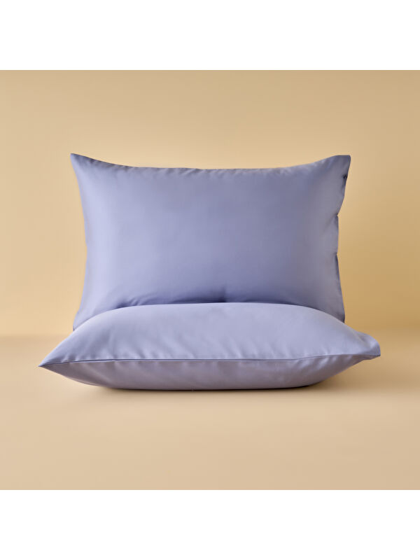 Bella Maison %100 Pamuk Saten Supreme 2'li Yastık Kılıfı Mavi (50x70 cm)