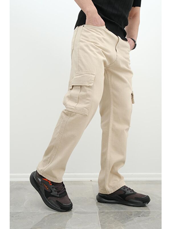 Oksit Cio 1250 Komando Baggy Fit Jean Kargo Pantolon