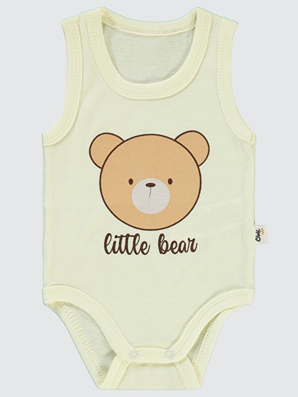Civil Baby Little Bear Baskılı 1-36 Ay Çıtçıtlı Badi - Fil Dişi 12-18 Ay