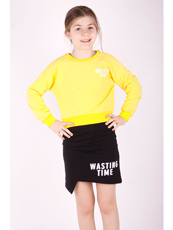 Toontoykids Kız Çocuk Wasting Baskılı Etekli Takım