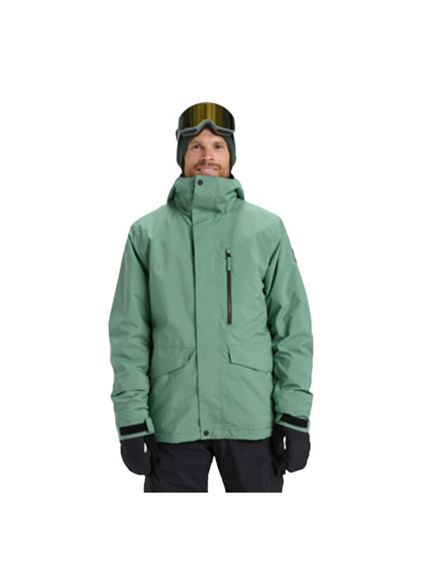 Quiksilver Mission Printed  Yeşil Snowboard Erkek Kayak ve Kar Montu