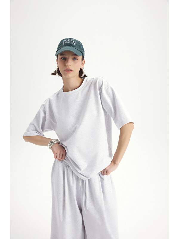 Mai Collection Bruges Oversize Karmelanj T-Shirt Eşofman Takım