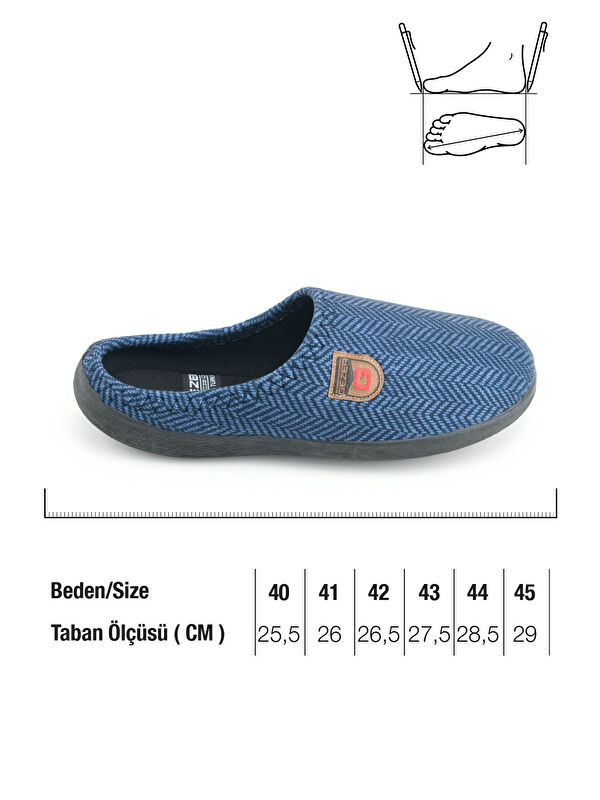 Erkek Kışlık Rahat Taban Ev Bahçe Terlik - Görsel 3