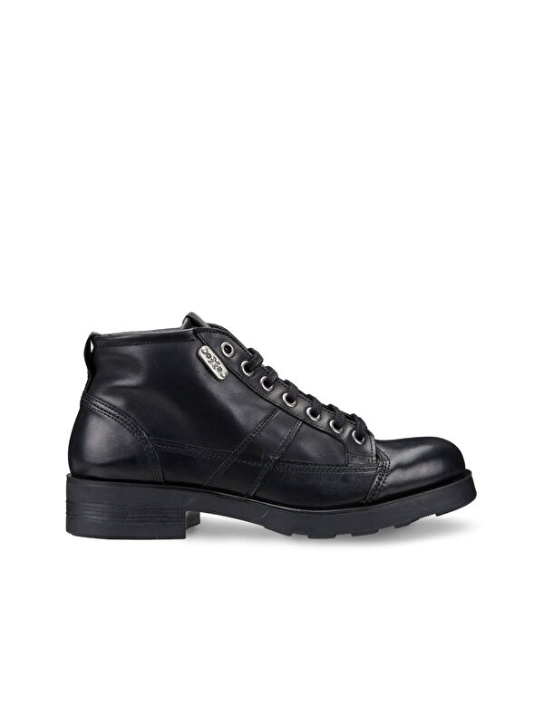 Oxs Erkek Bot OXM003600 FRANK 0036 MID M LEATHER Black