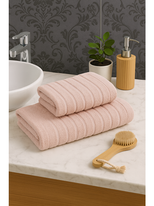 Tabu Home Pembe Dalga 2'li Havlu Seti