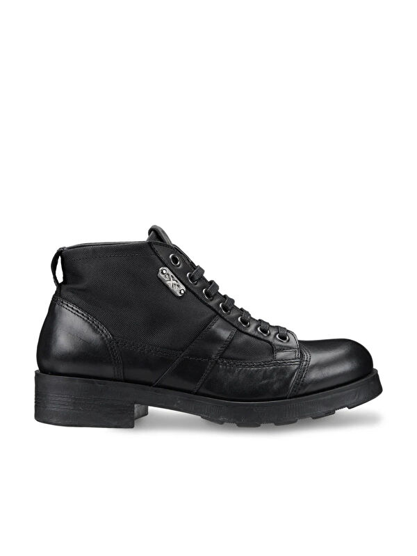 Oxs Erkek Bot OXM003606 FRANK 0036 MID M LEATHER/NYLON Black
