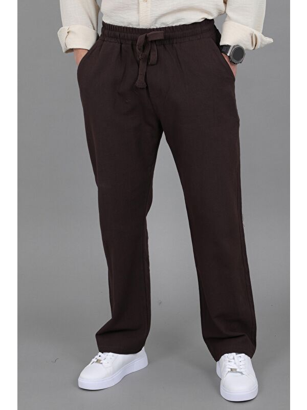 Stilkombin Yıkamalı Keten Baggy Pantolon SPR 2313_0445