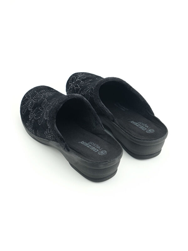 Kadın Kışlık Rahat Yüksek Taban Nakışlı Tasarım Ev Bahçe Terlik - Görsel 5