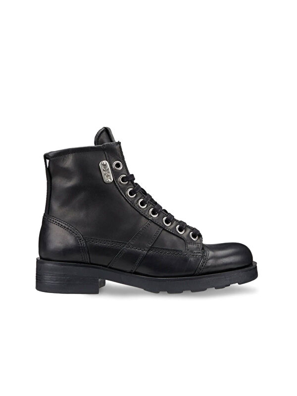 Oxs Kadın Bot OXW002400 FRANK 0024 MID D LEATHER Black