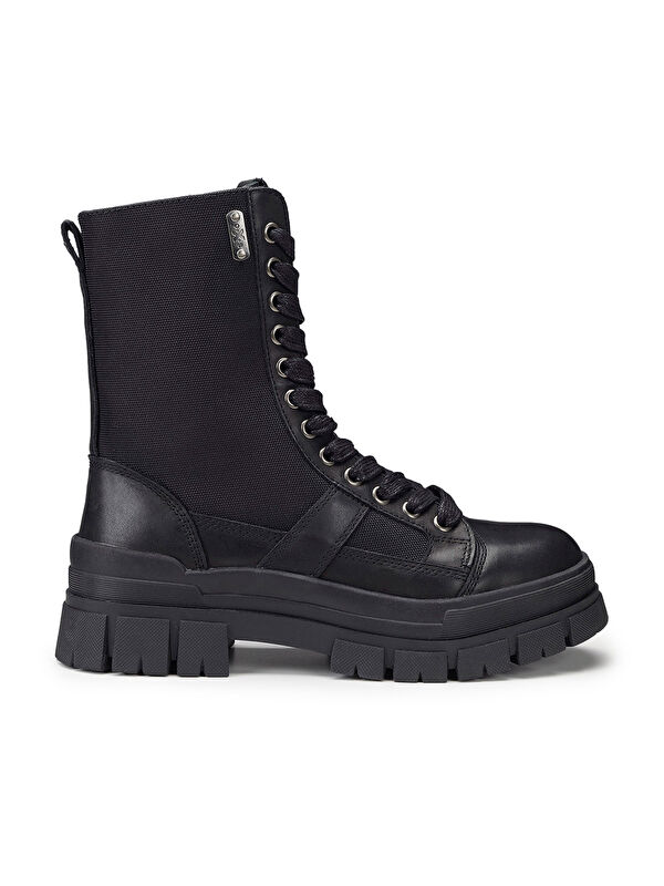 Oxs Kadın Bot OXW202601 KYLA 2026 MID W LEATHER/NYLON Black