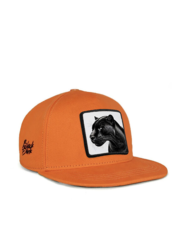 BlackBörk Hip Hop Kids Panter Logolu Turuncu Çocuk Beyzbol Şapka