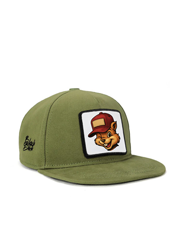 BlackBörk Hip Hop Kids Sincap Logolu Yeşil Çocuk Şapka