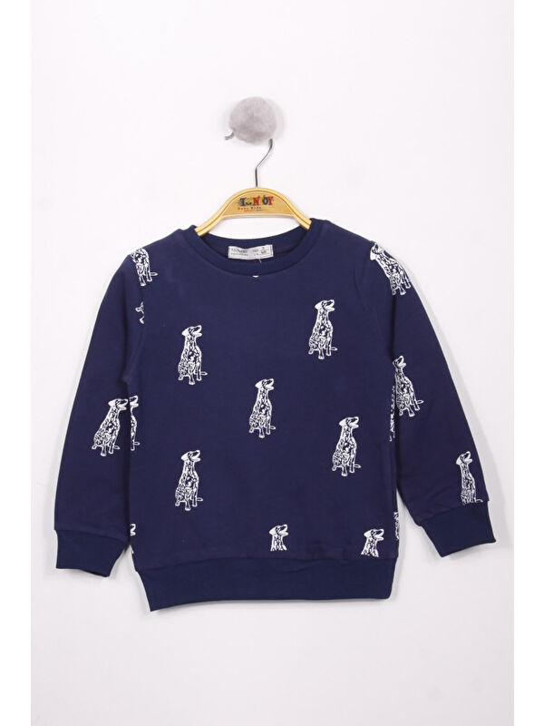 Toontoykids Erkek Çocuk Köpek Baskılı Sweatshirt