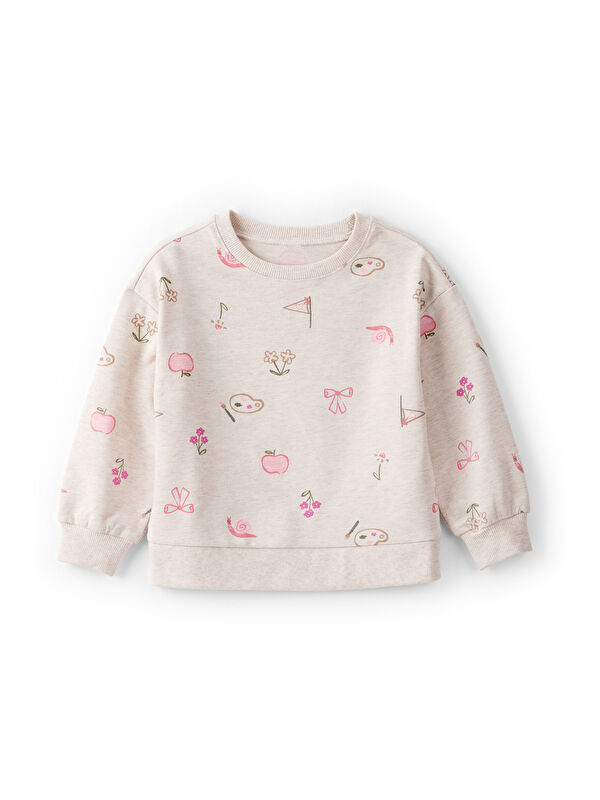 Carter's Kız Çocuk Ekru Sweatshirt