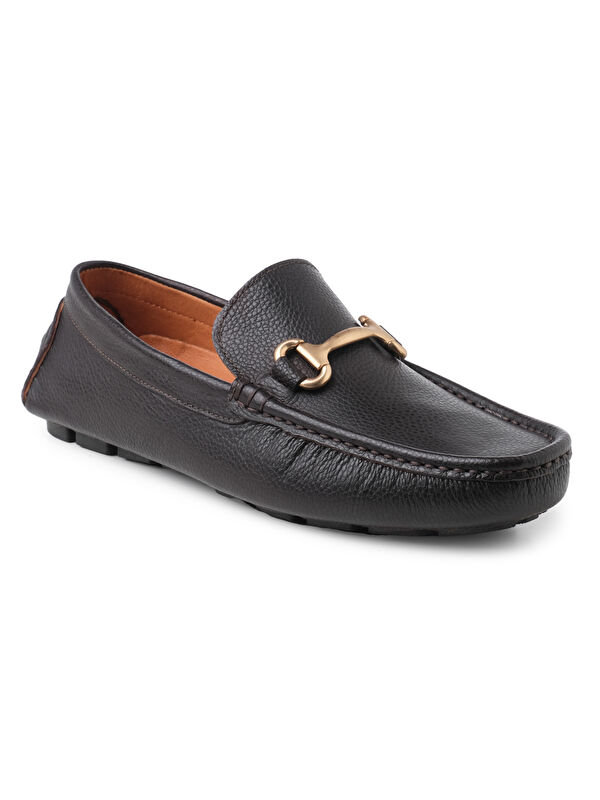 John May Erkek Kahverengi Loafer TZ-13324 Kahve Kalın Floter