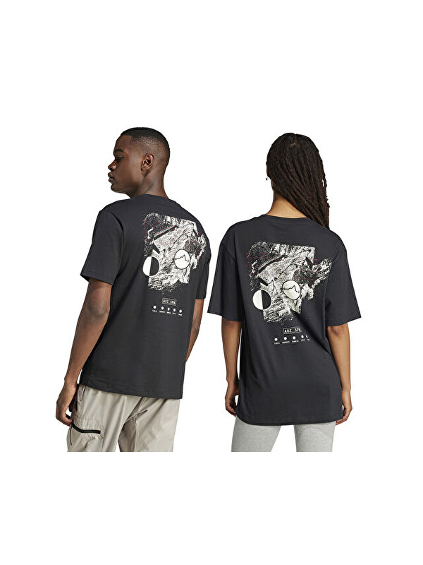 Adidas M T Ce Space T Unisex Günlük Tişört JI6791 Siyah